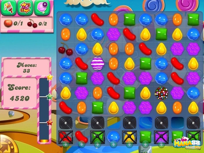 Candy crush là game được ra mắt vào năm 2012 với nhiệm vụ chính là vượt qua thử thách từng vòng chơi