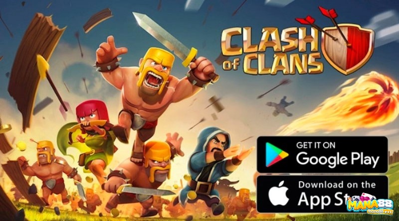 Game dien thoai info Clash of Clans trò chơi miễn phí có sẵn trên Android và iOS