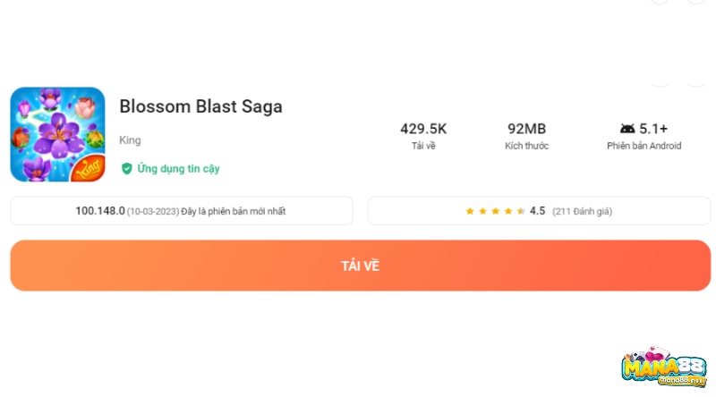 Hướng dẫn tải nhanh game hoa hong Blossom Blast Saga về thiết bị