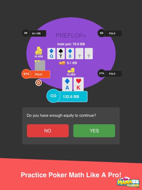 Hình ảnh ứng dụng Preflop + Poker GTO Nash Chart
