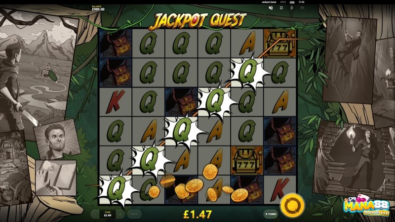 Các biểu tượng trong slot game Jackpot Quest