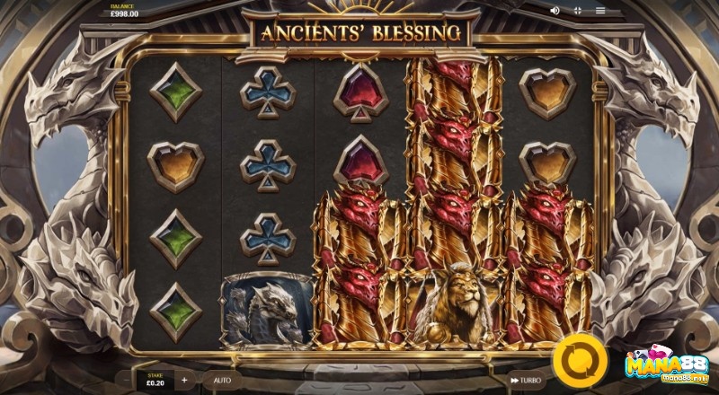 Ancients Blessing là game slot có 5 cuộn và 4 hàng 
