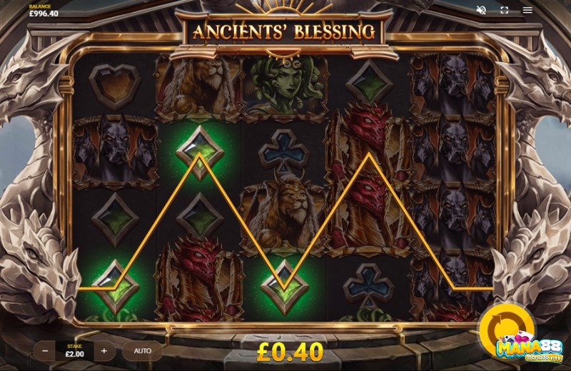 Có thể tạo nhiều kết hợp thắng khi chơi Ancients Blessing