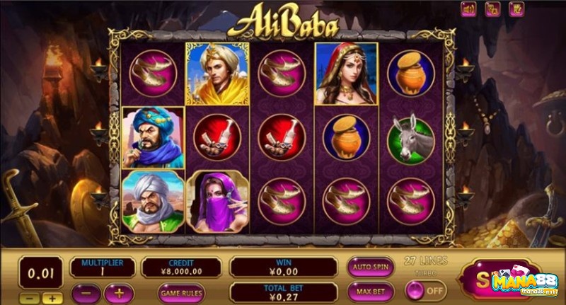 AliBaba là slot trực tuyến lấy cảm hứng từ câu chuyện AliBaba và những tên cướp ở Trung Đông