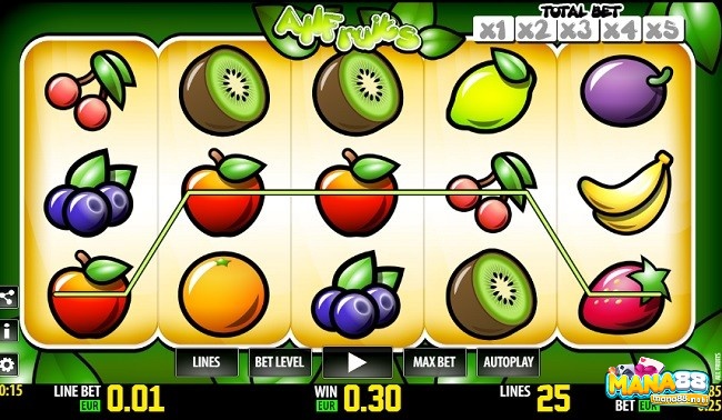 All Fruits có chủ đề trái cây thân thiện với thiết kế đơn giản