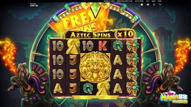 Aztec là trò chơi đánh bạc gồm 6 cuộn, 4 hàng với 30 hàng thanh toán