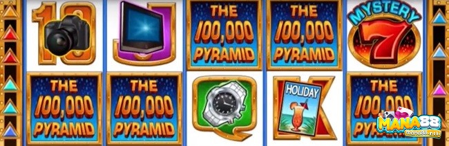Biểu tượng hoang dã có hình logo 100,000 Pyramid giúp x100.000 cược