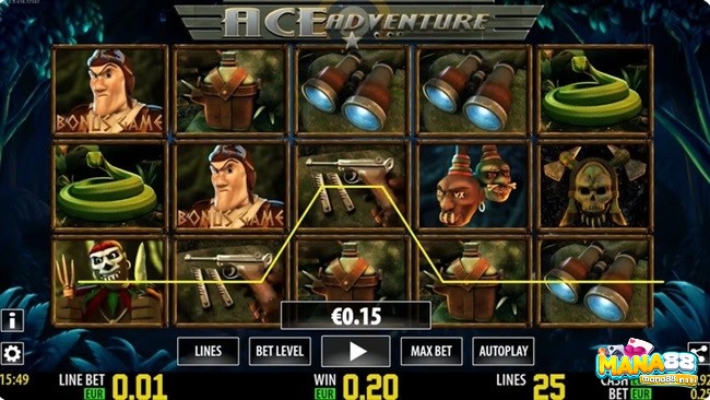 Cách chơi Ace Adventure rất đơn giản, chỉ cần cược và nhấn nút quay