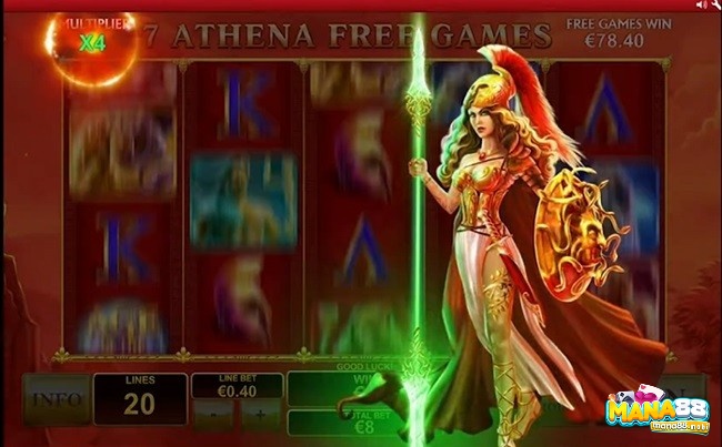 Nhận 9 Athena Free Games và hệ số nhân ngẫu nhiên từ x2 lần đến x5 lần cược